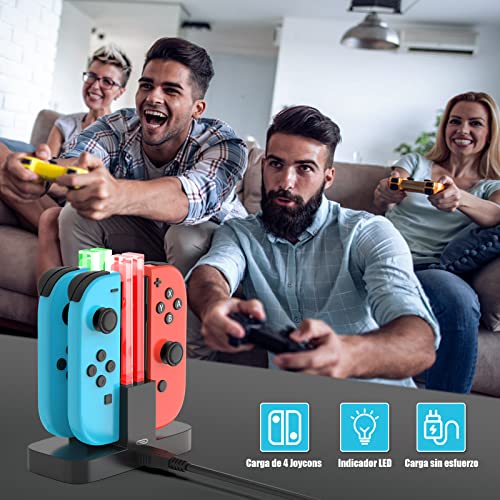 Thumbnail 6 de Base de carga Diyife 4 en 1 para Nintendo Switch: cargador seguro para Joy-Con y más