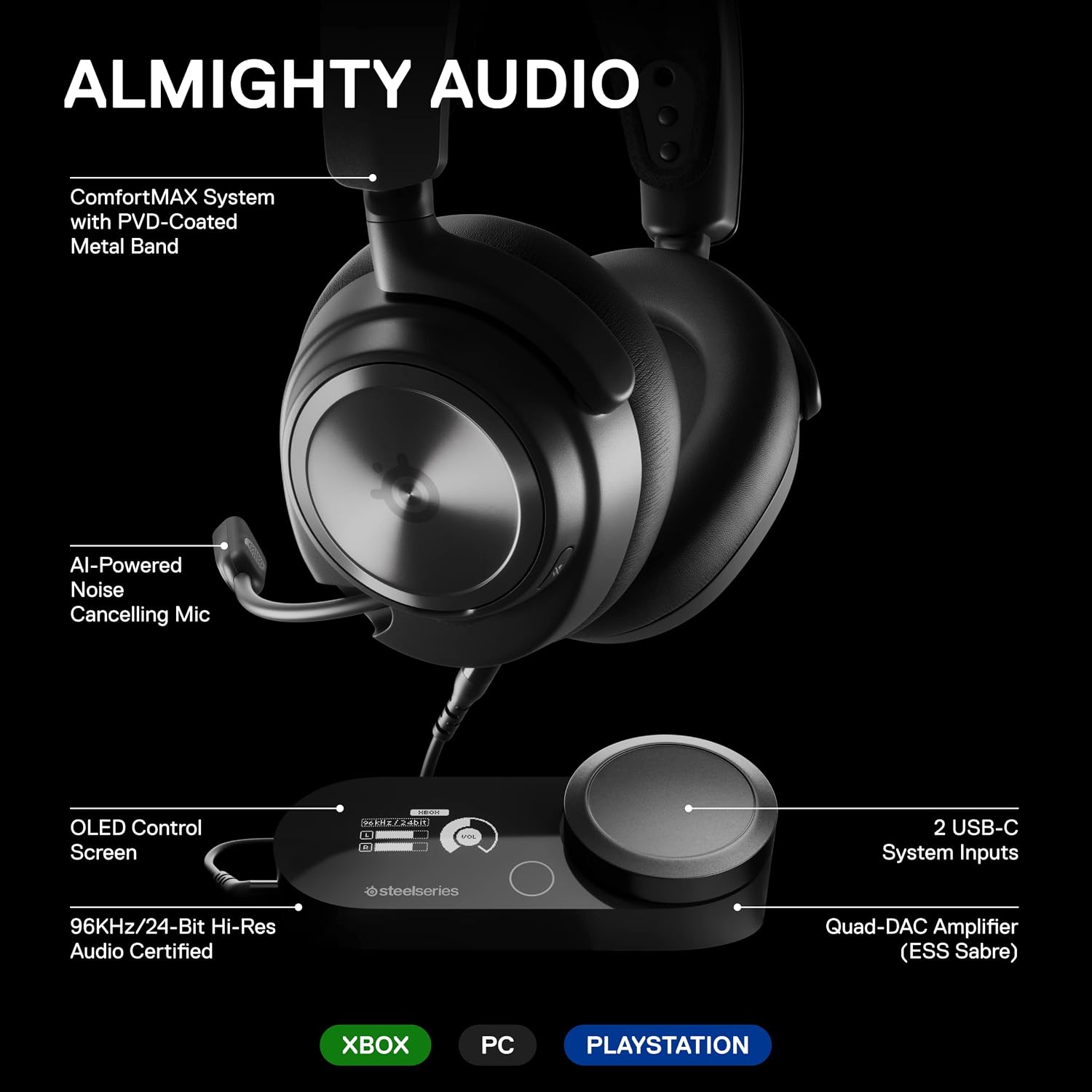Detalle de SteelSeries Arctis Nova Pro Wireless Gaming Headset