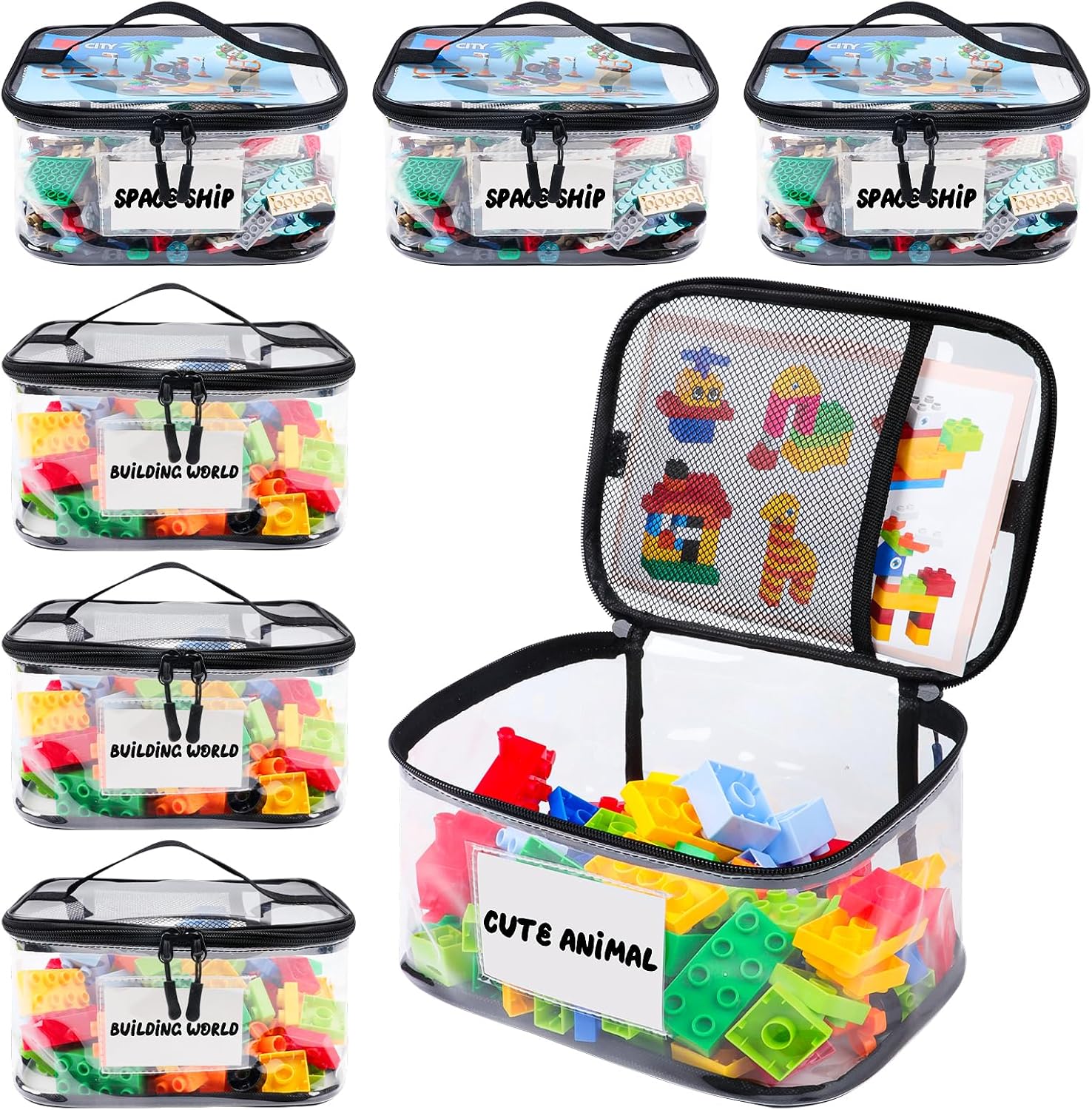 Detalle de Tesuko 6 Pack Toy Storage Bag 9.45x6.7 in