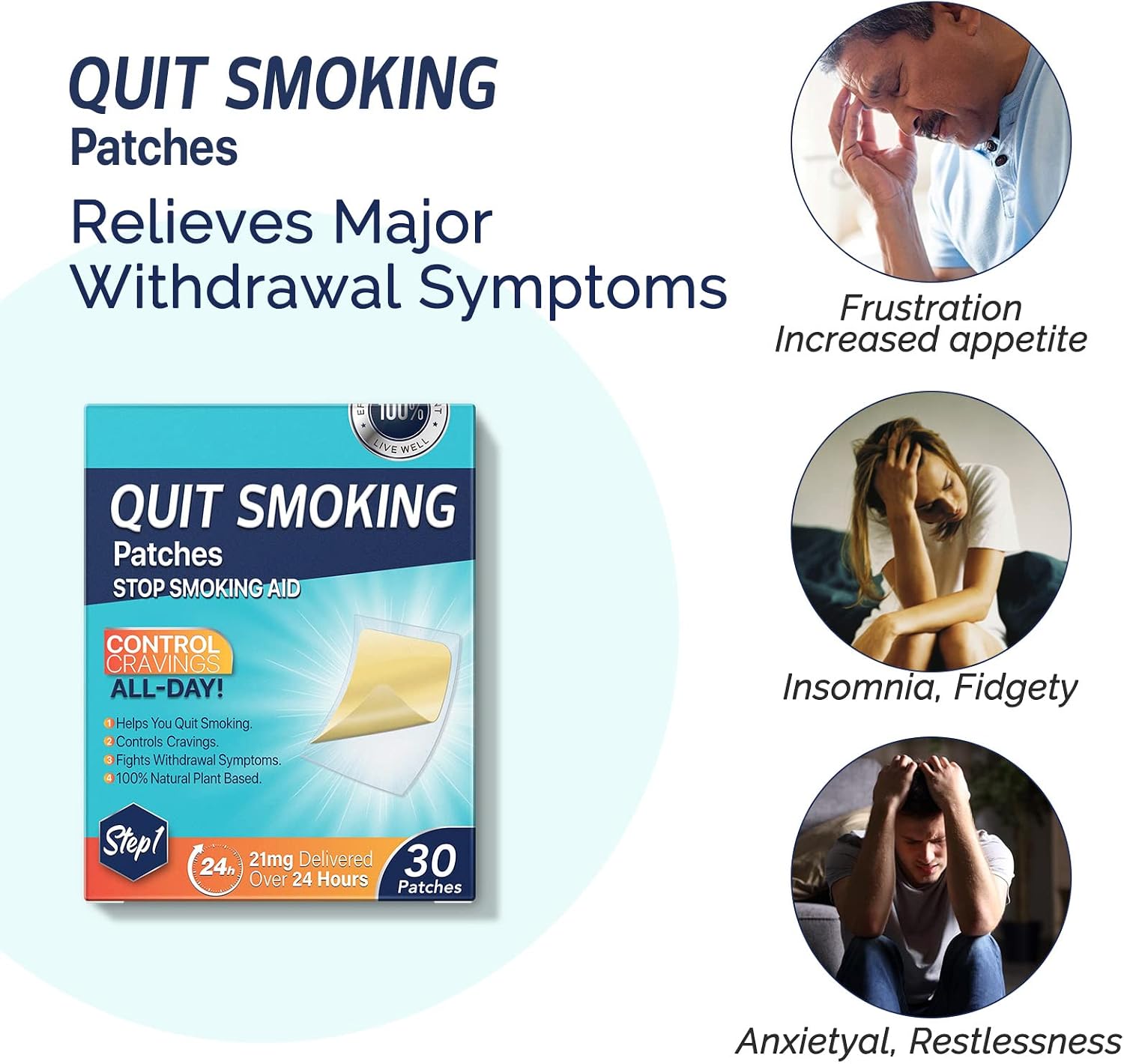 Thumbnail 3 de Quit Smoking Patches Step 1 (21mg) – 30 Count for an 8–10 Week Quit Plan