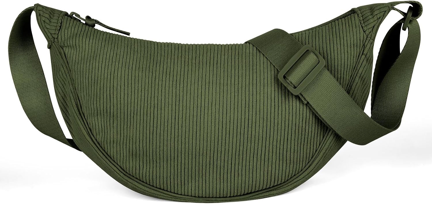 Thumbnail 6 de Aucuu Bolso Bandolera para Mujer estilo media luna impermeable (rosa) con correa ajustable