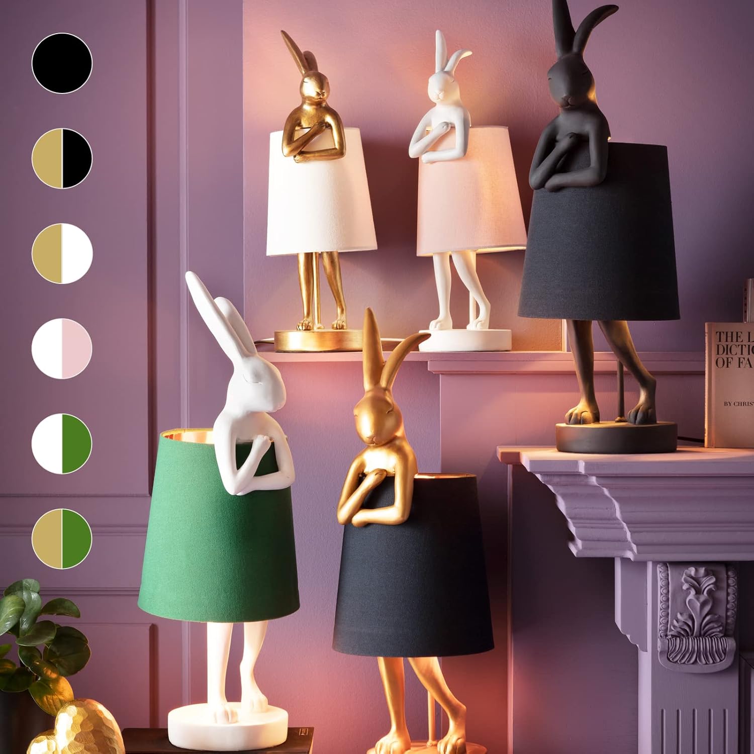 Thumbnail 4 de Kare Design Lampe de table Animal Rabbit 6 Noir mat – lampe sculpture ludique et élégante