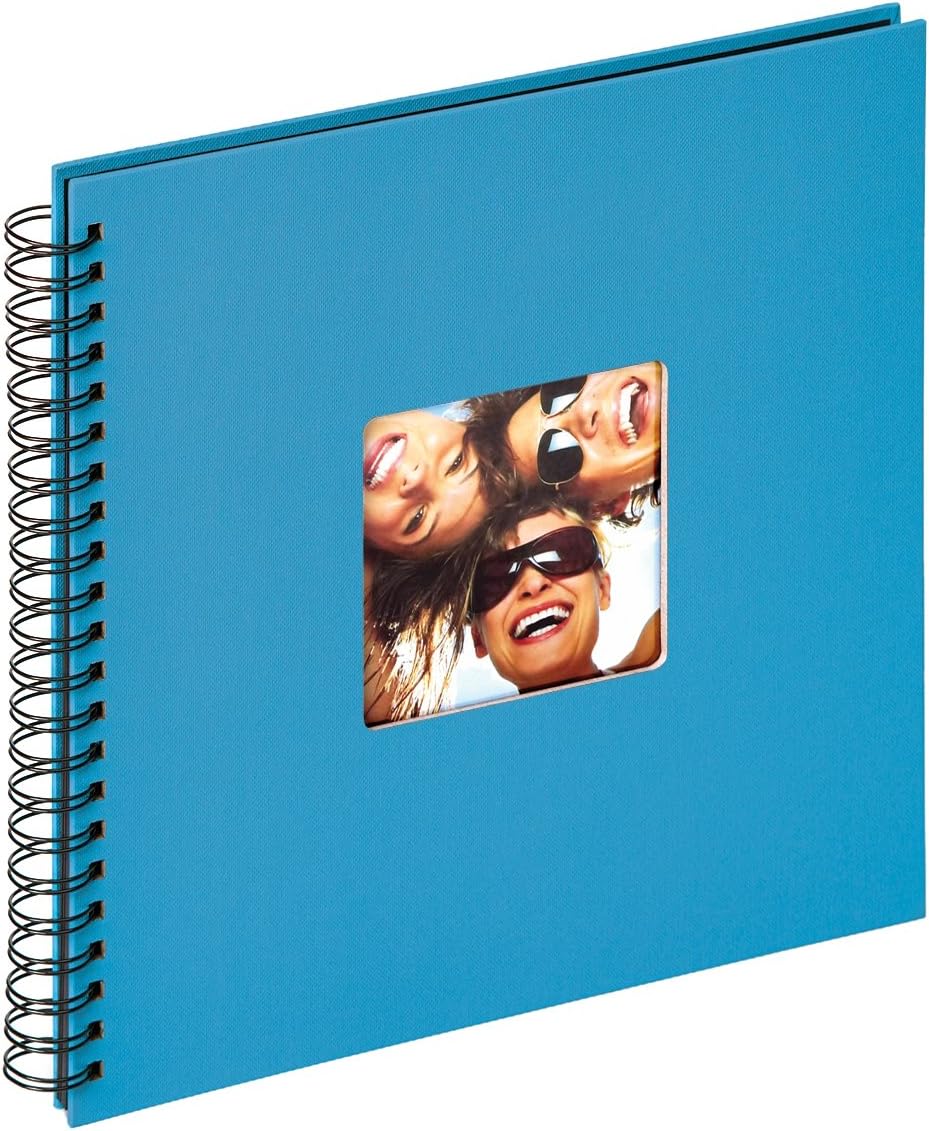 Detalle de walther design Fotoalbum Oceanblau 30 x 30 cm – Spiralalbum mit Cover-Ausstanzung, SA-110-U