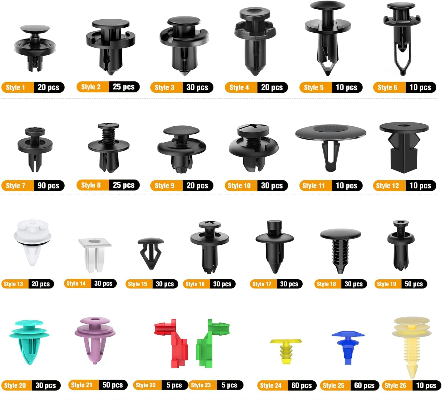 Detalle 2 de GOOACC 935Pcs Car Retainer Clips Kit