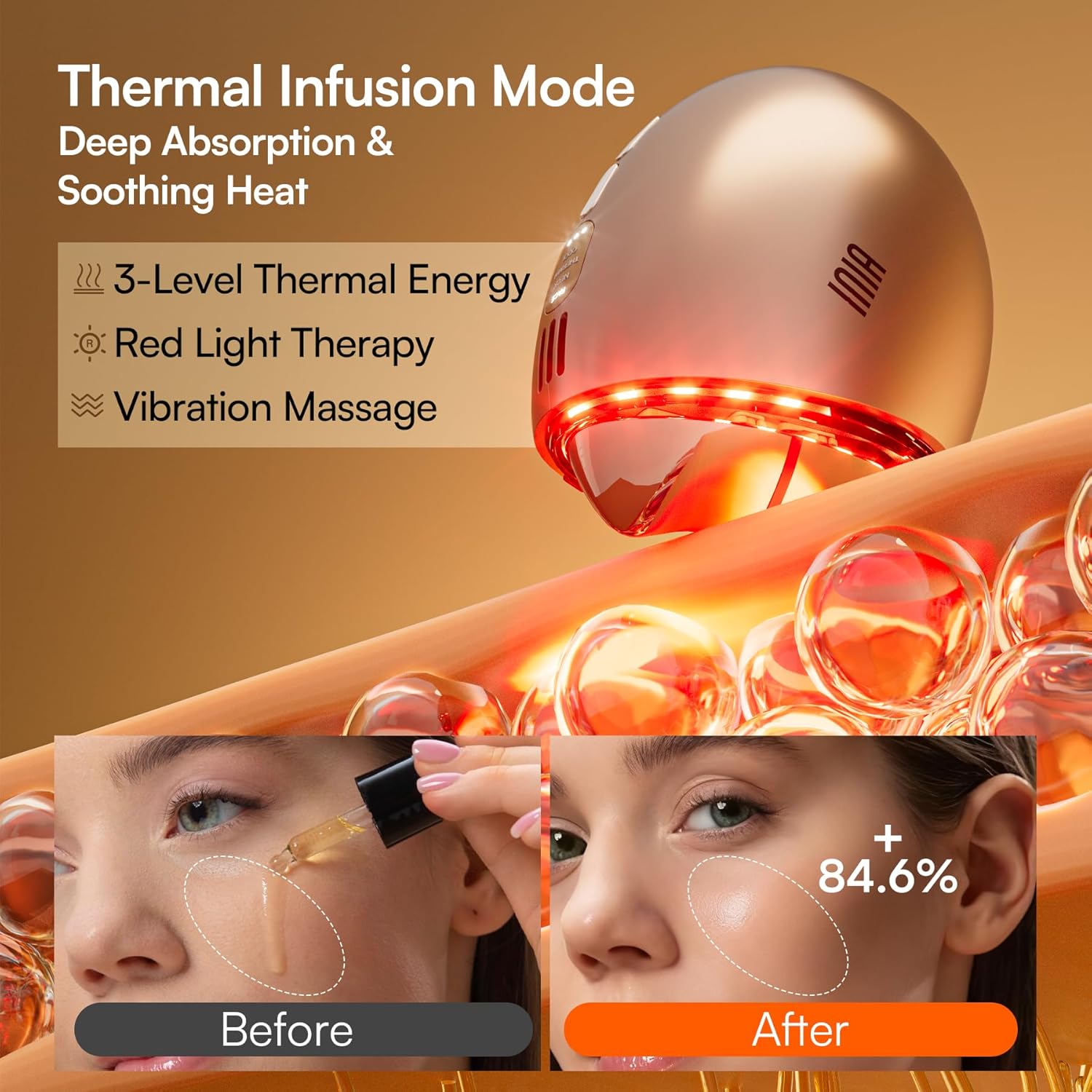 Thumbnail 5 de INIA 7-in-1 Red Light Therapy Facial Massager