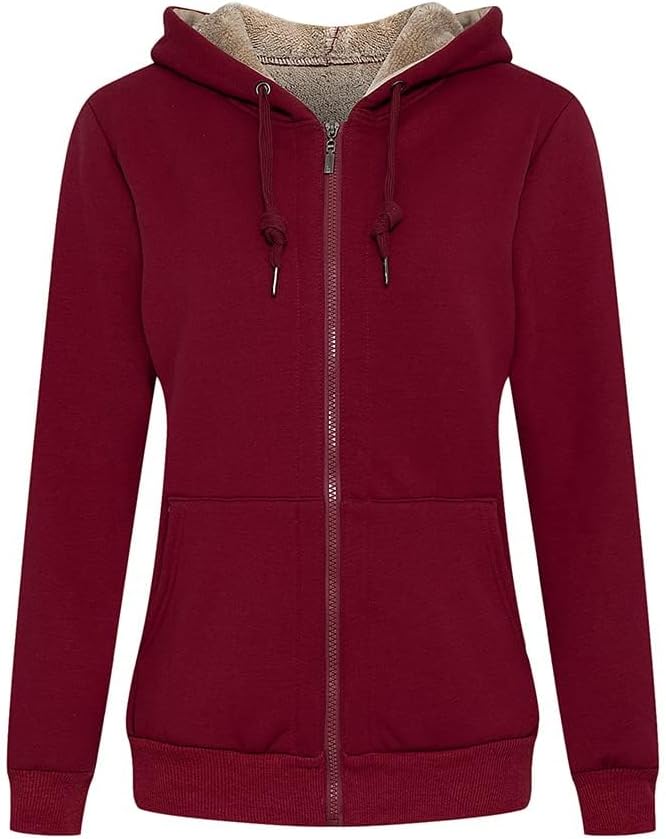 Thumbnail 6 de MANLUODANNI Damen-Kapuzen-Sweatshirt mit Fleece-Futter und Reißverschluss
