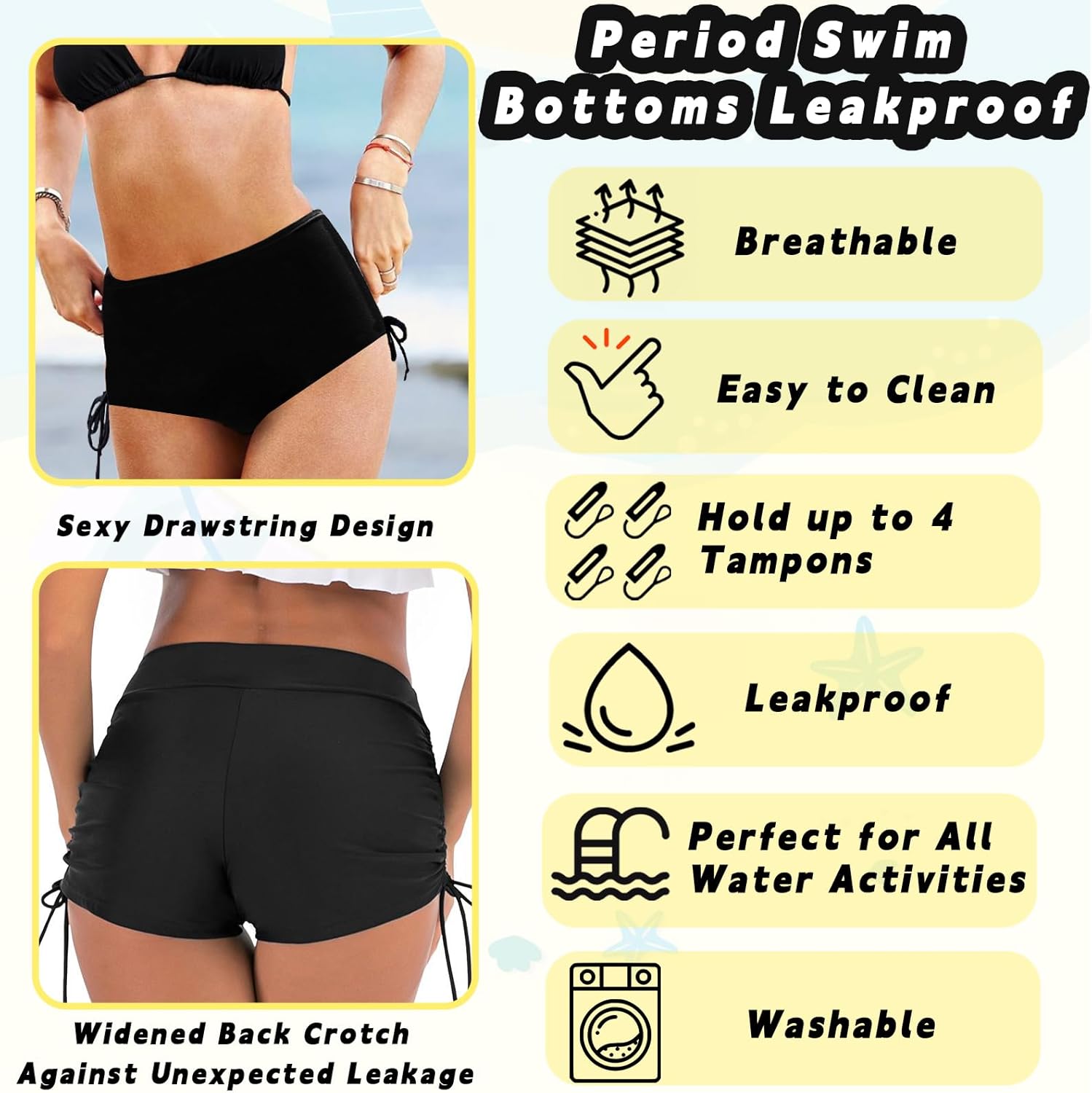 Thumbnail 2 de Period Pants High Waisted Swim Bottoms