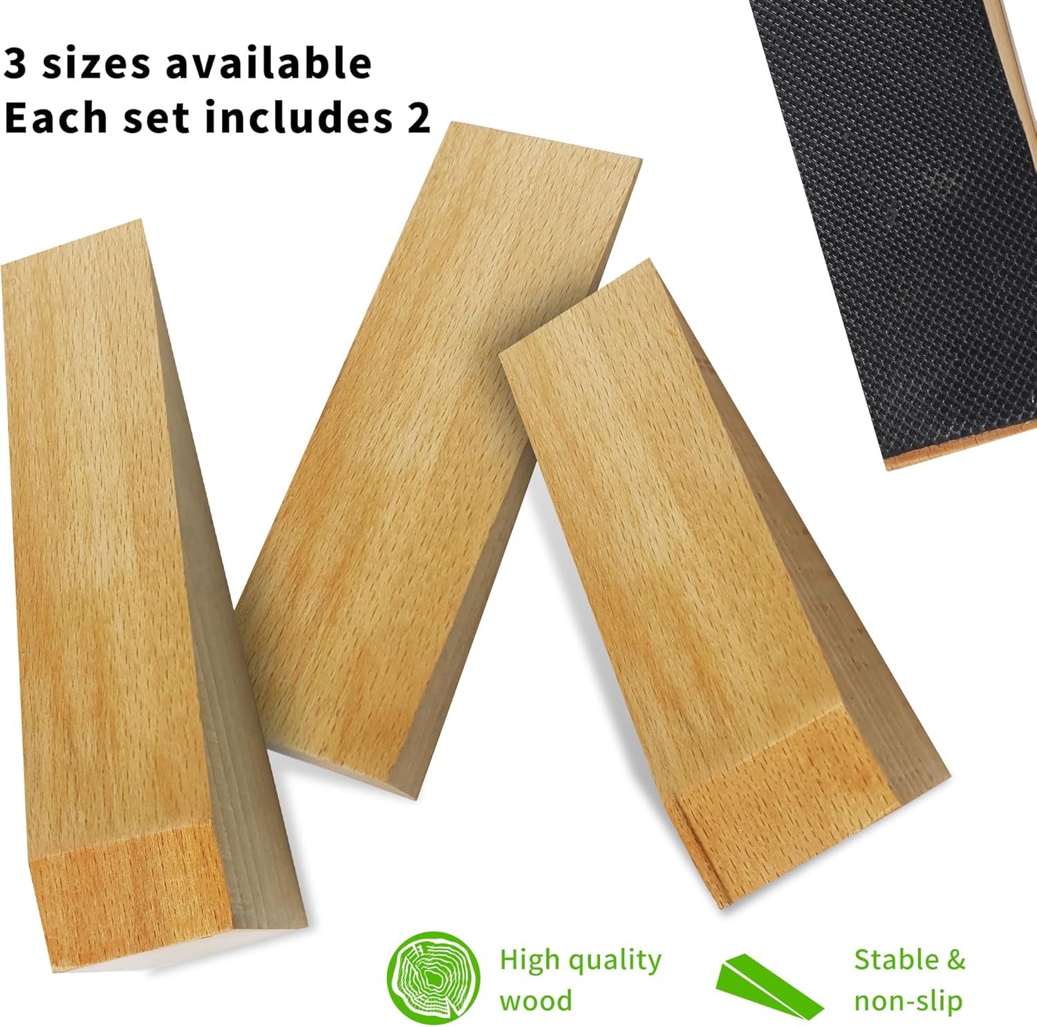 Detalle de 2 Pack Wooden door stop, 0.6 inch thick
