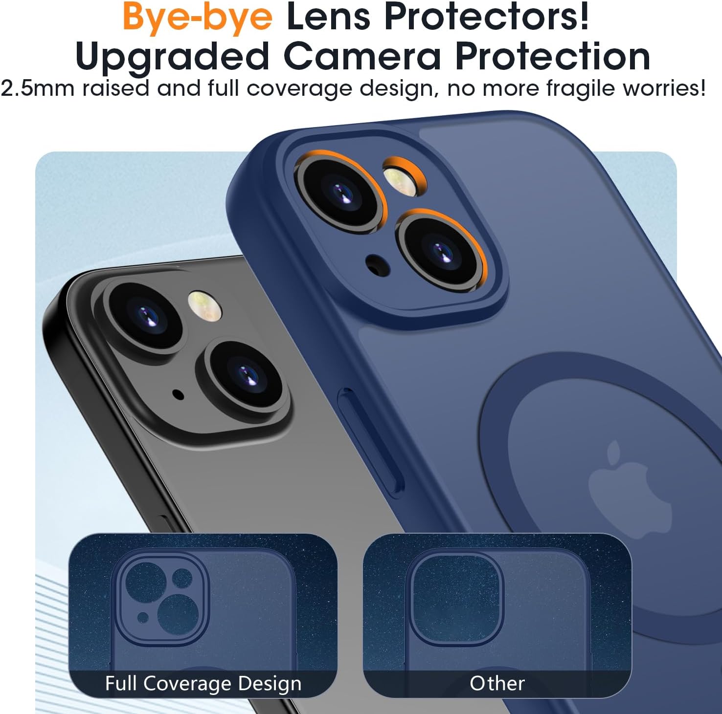 Thumbnail 1 de ORDA Magnetic for iPhone 13 Case with MagSafe — Full Camera Protection, Slim Translucent Matte