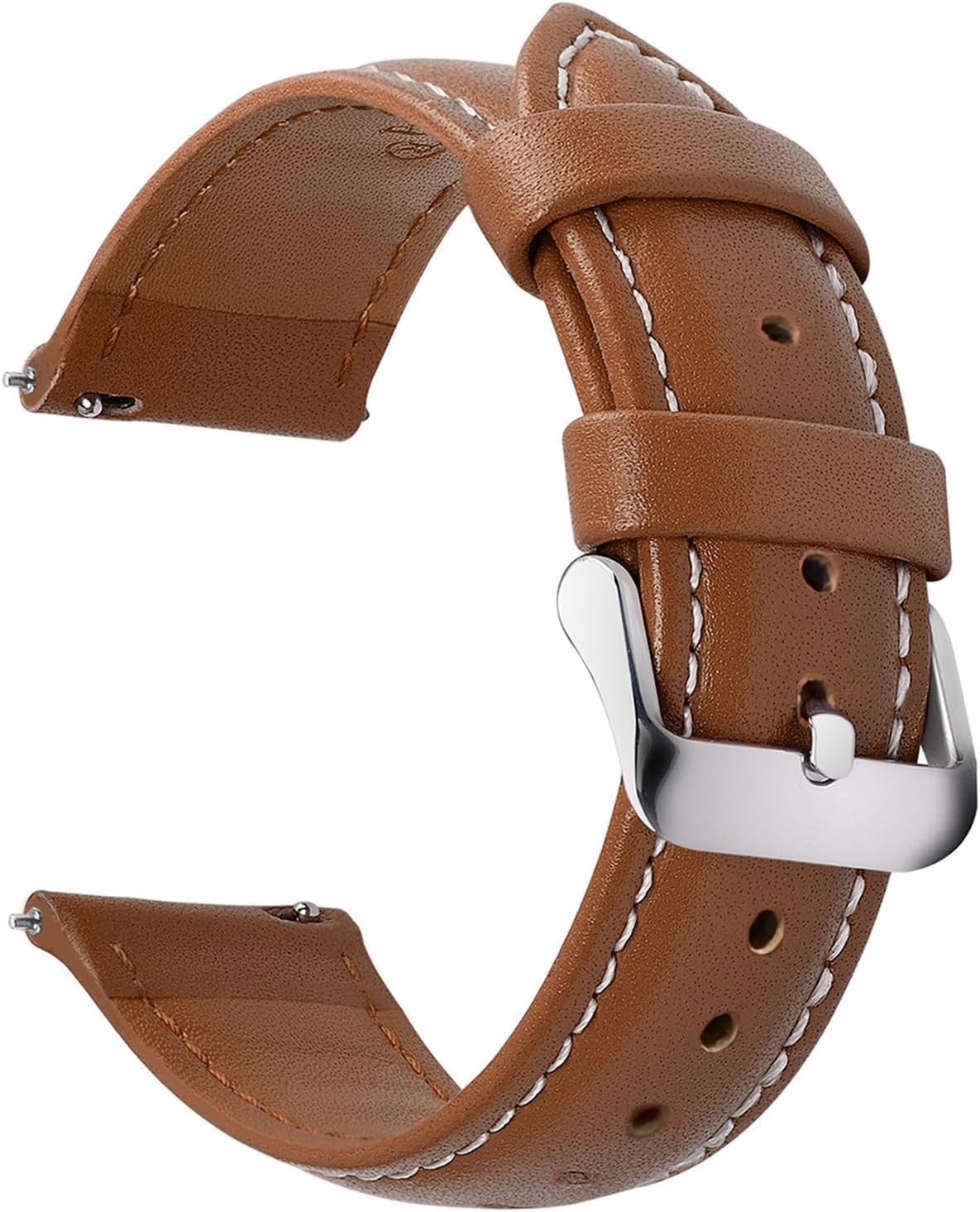 Detalle de Fullmosa 22mm Uhrenarmband Braun Echtleder