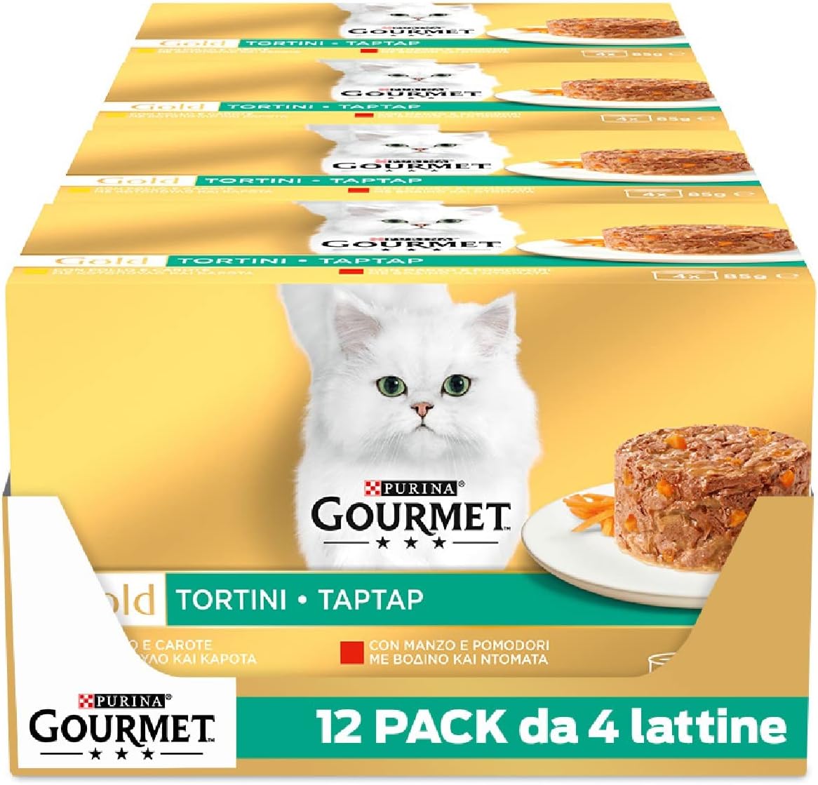 Detalle de GOURMET GOLD Tortini 48 lattine 🍖