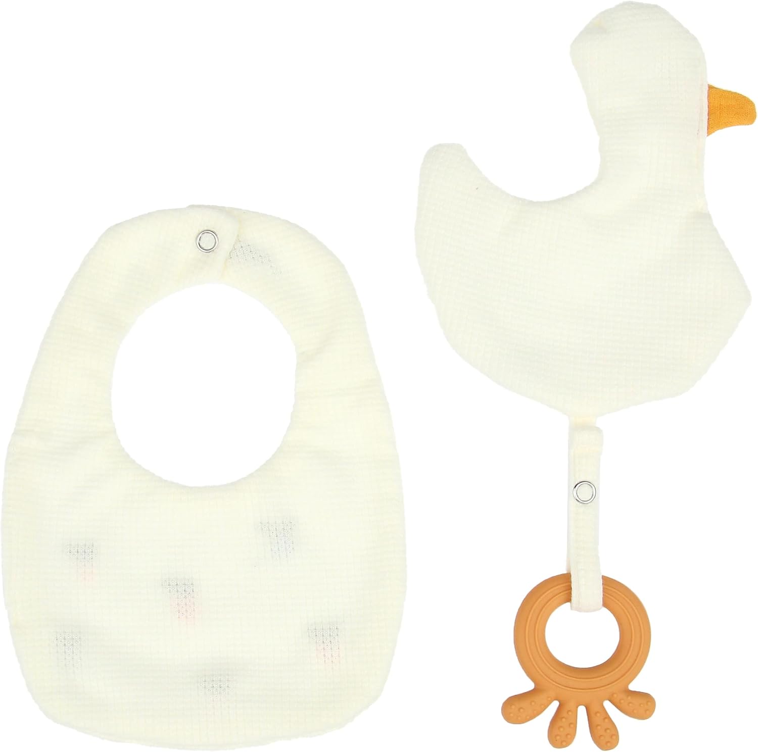 Thumbnail 1 de THUN Set 2 bavaglini e accessorio dentizione – tessuto e silicone, Collezione Baby Dolce Fattoria