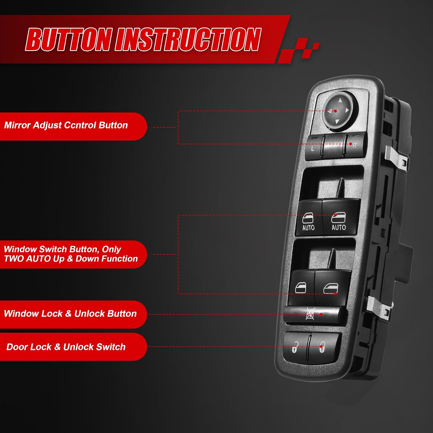 Detalle de Nikimotorsport Driver-Side Power Window Switch