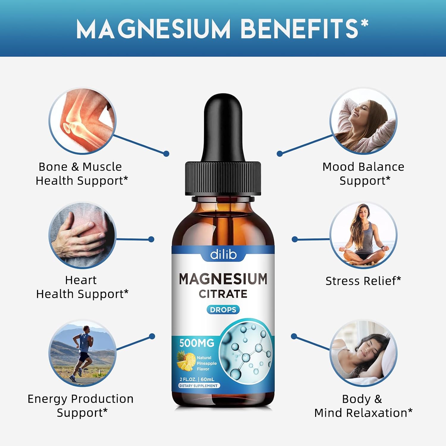 Detalle de Magnesium Citrate Liquid Drops 500 mg