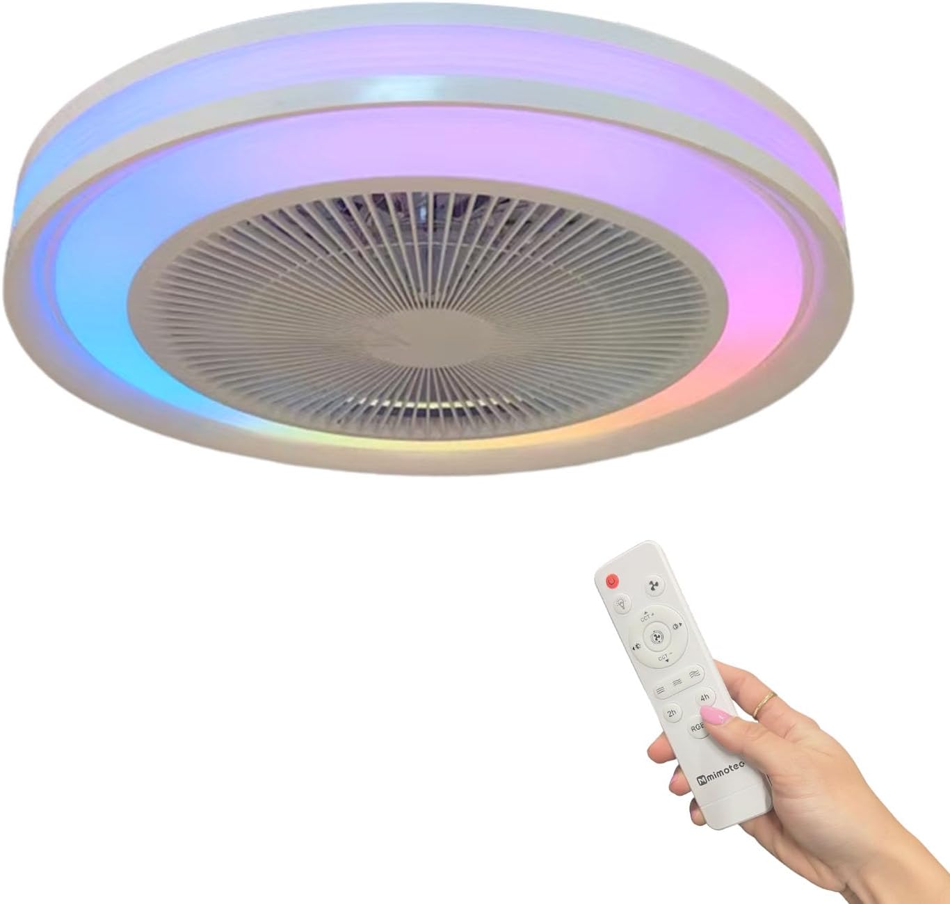 Detalle 2 de M mimotec Ventilador de Techo LED Colors con Control Remoto