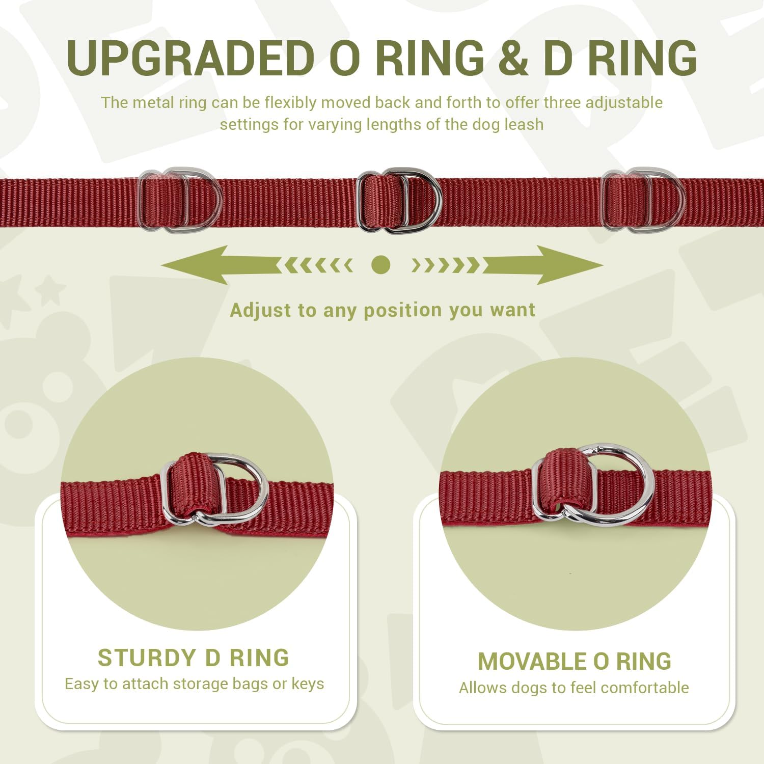 Thumbnail 3 de PETCOOZ double-ended dog training lead (3m/9.8ft) for hands-free walking and stop-pulling support