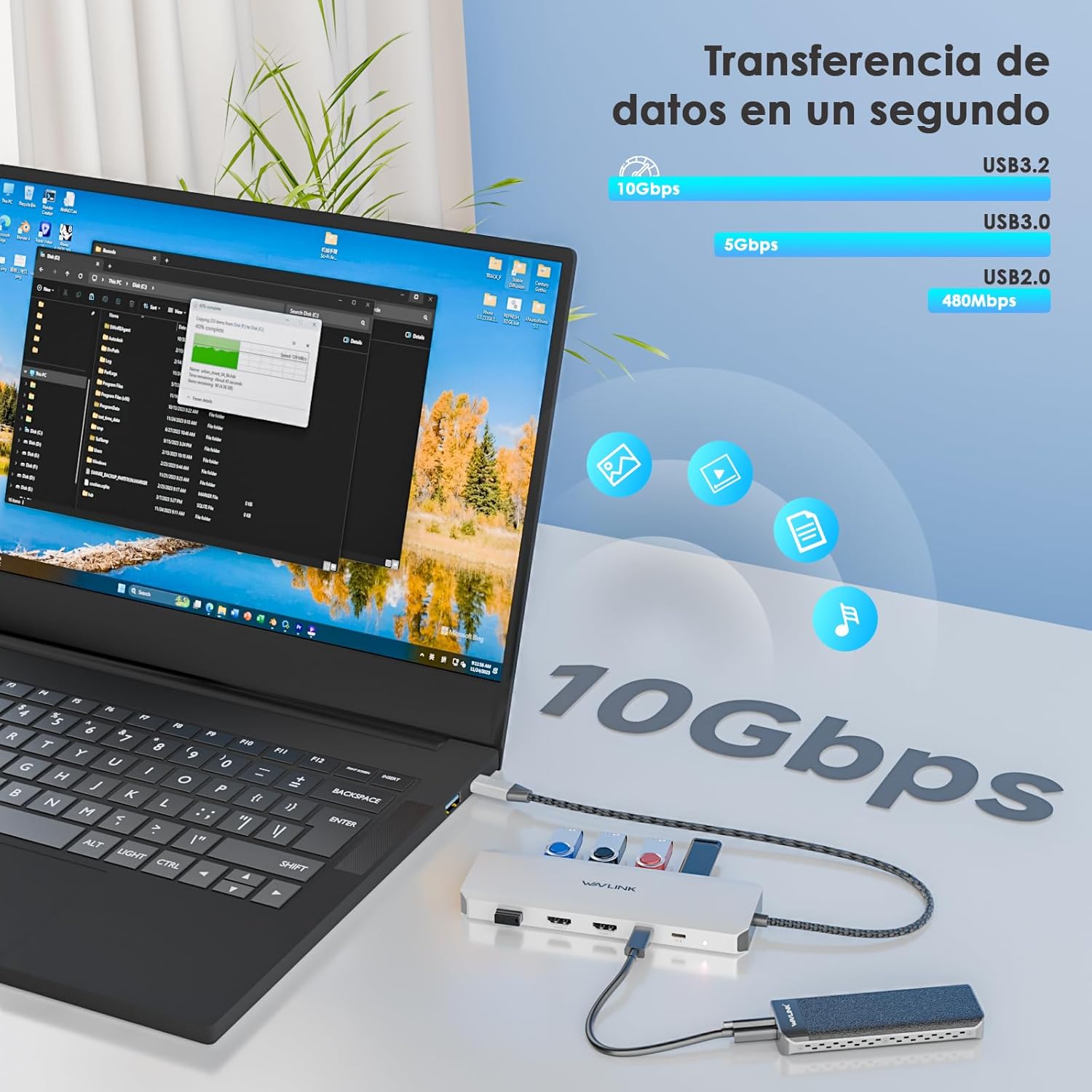 Thumbnail 6 de WAVLINK Estación de Acoplamiento USB-C 10 Gbps con HDMI Dual ⚡
