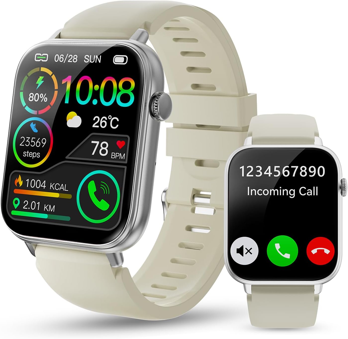 Detalle de Smart Watch for Men Women with 1.85" Touchscreen and 100+ Sports Modes