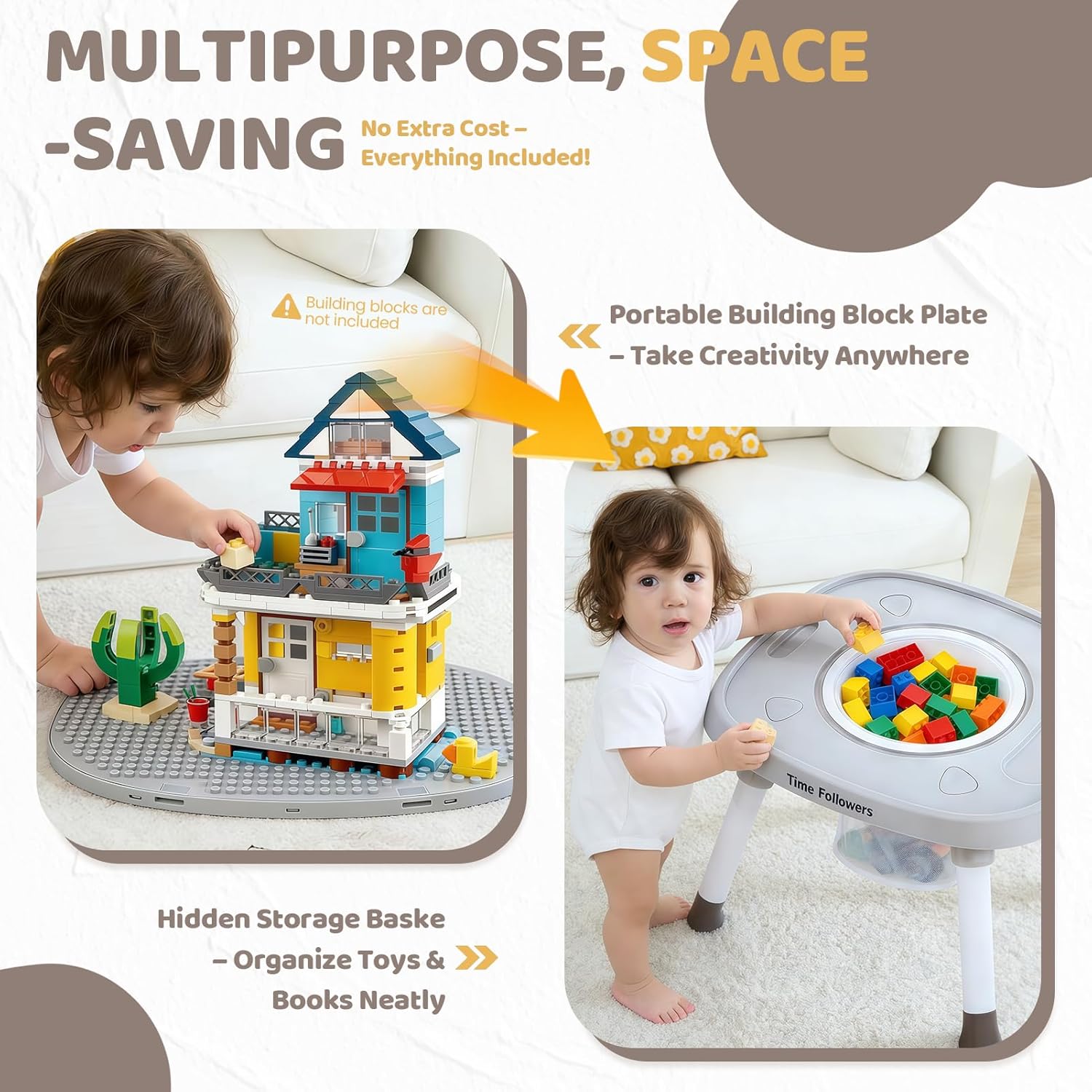 Thumbnail 3 de Time Followers 6-in-1 Baby Activity Center (4-Stage Montessori-Inspired) in Grey