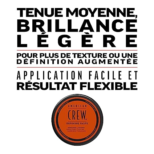 Detalle de American Crew Defining Paste Cire Cheveux Homme 85g – fixation souple et texture matte