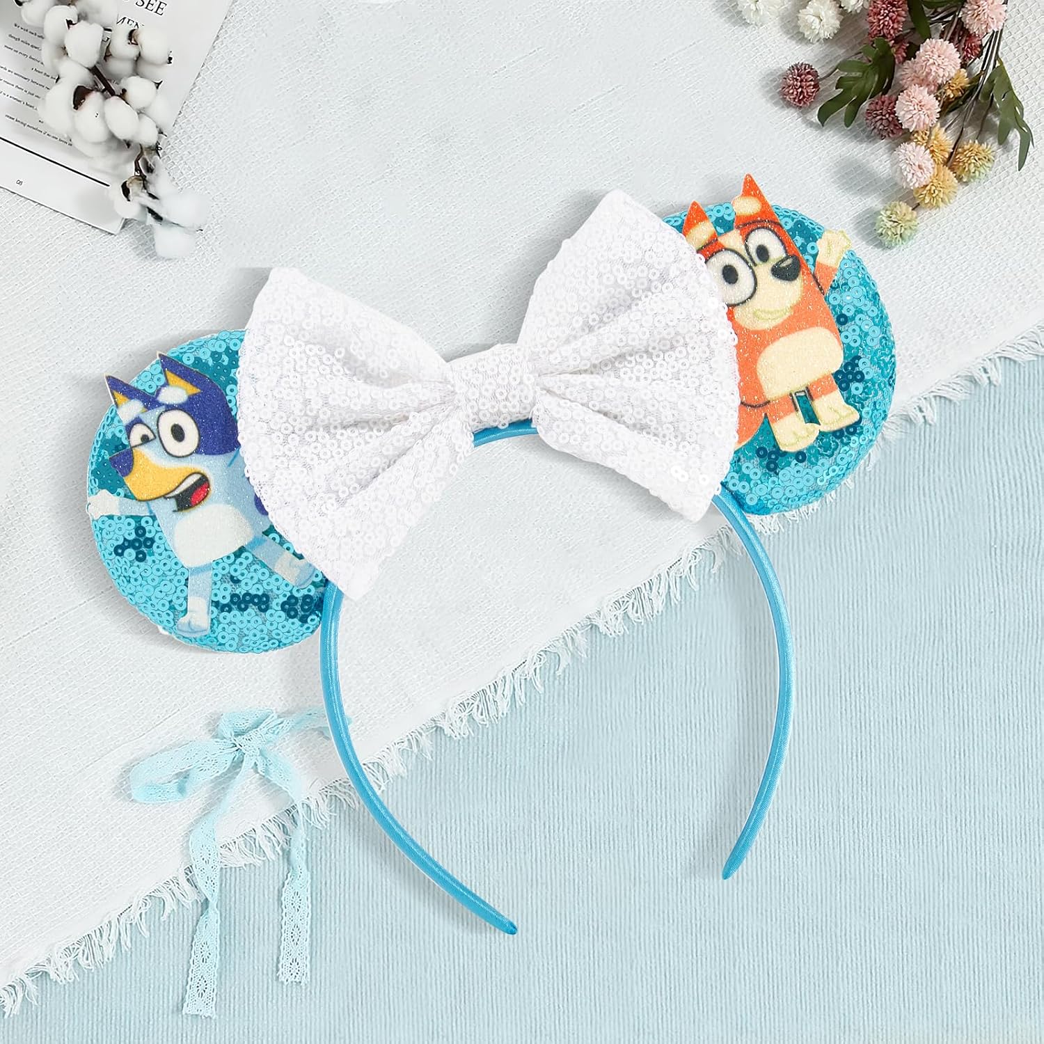 Detalle 2 de YUNISS Sparkly Mouse Ear Headband for Cosplay, Parties, and Dress-Up