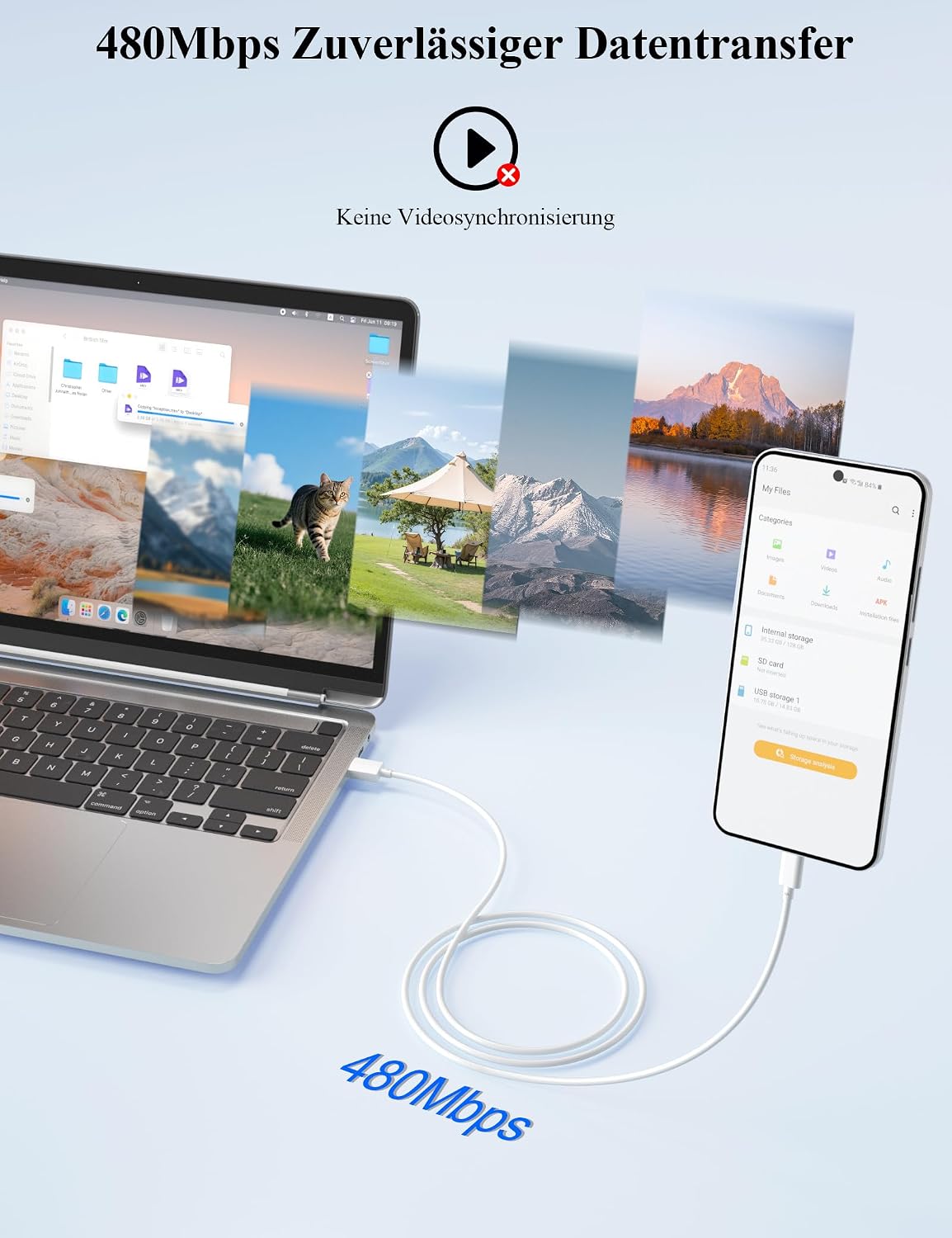 Thumbnail 6 de TOPAUX 120W 10A 2M SUPER-VOOC USB Ladegerät + USB-C Kabel für Oppo Find X9 Serie und Reno Pro Modelle