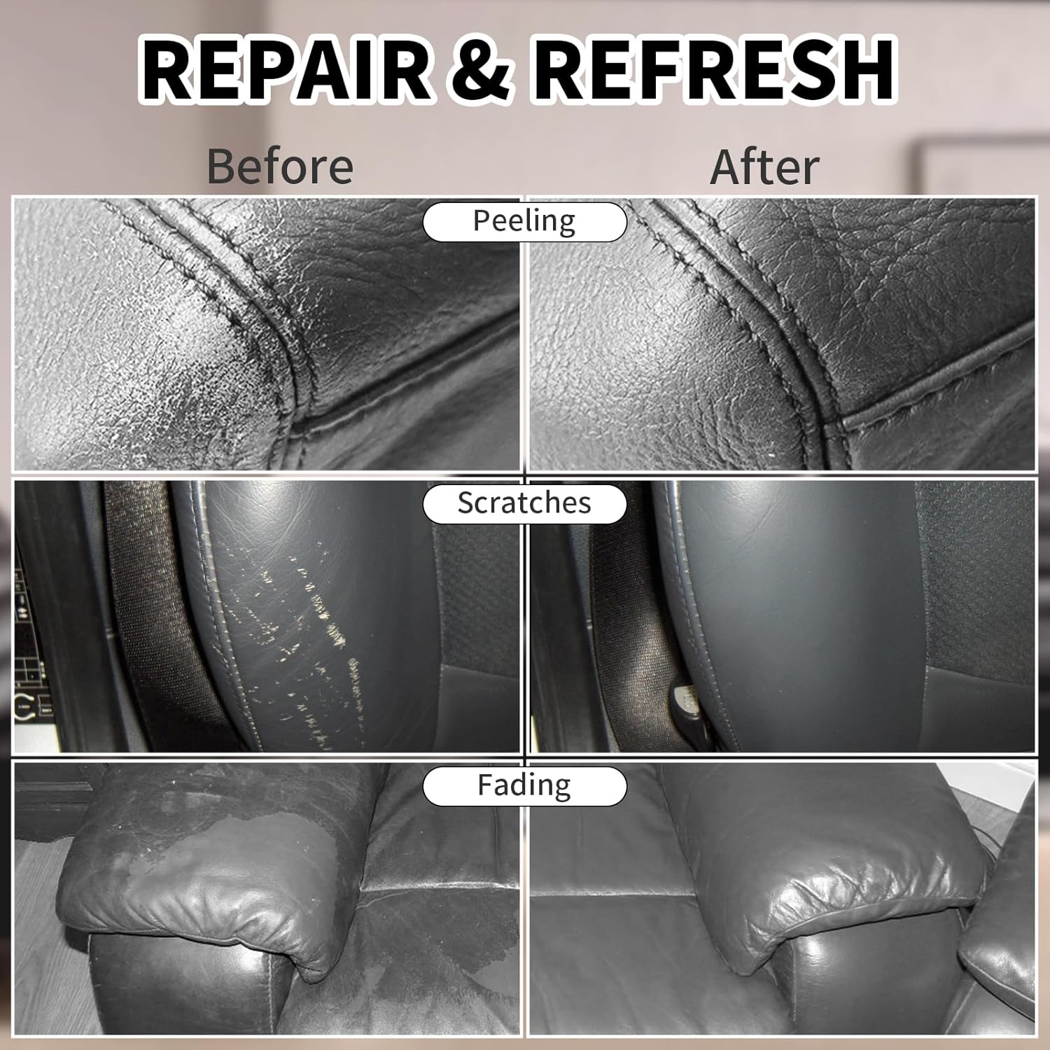 Thumbnail 2 de SHADAIWUYU Leather Recoloring Balm (8.5 oz) for Dark Gray Leather Repair & Color Restoration
