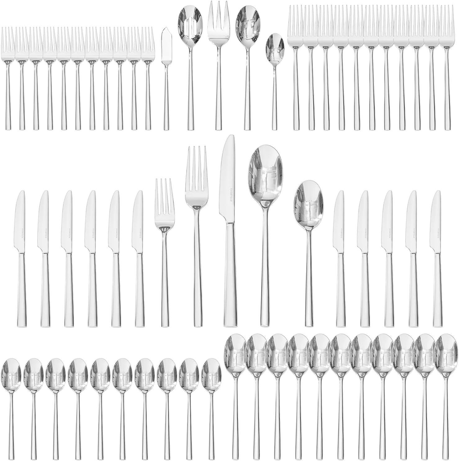 Detalle de KINGSTONE 65-Piece Silverware Set Service for 12
