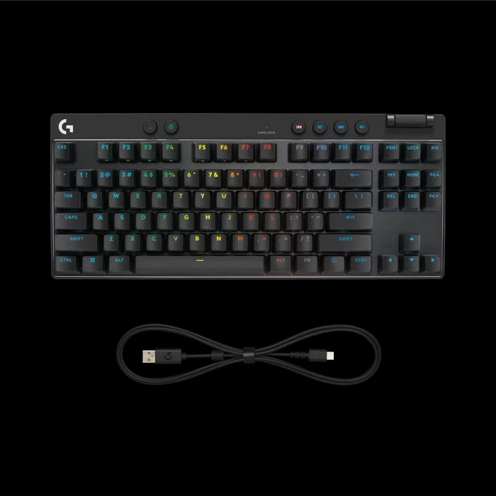Detalle de Logitech G Pro X TKL Rapid Gaming-Tastatur Schwarz QWERTZ – kompakt, kabelgebunden, magnetisch-analoge Switches