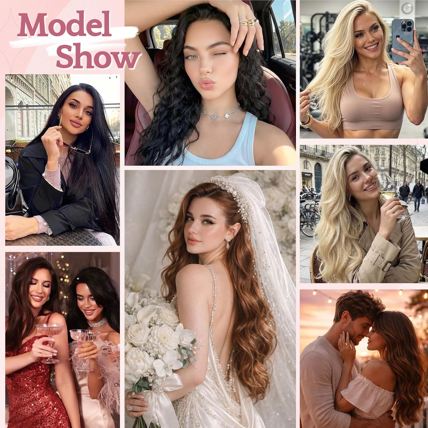Thumbnail 6 de SEGO Extension Cheveux Adhésive Naturel Lisse Léger 20 Pièces 50 cm – Bande Blanche