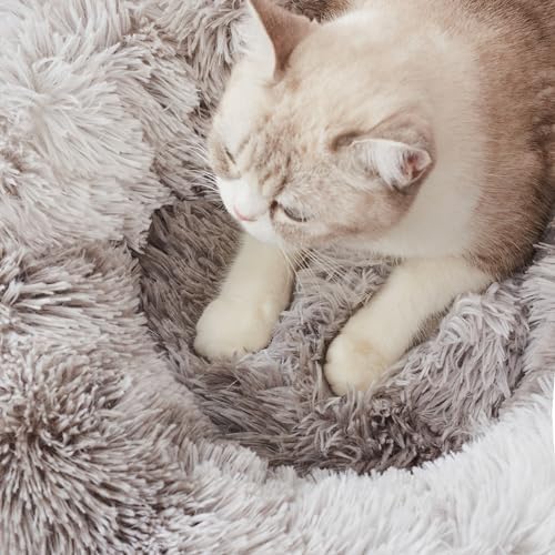 Detalle 1 de WESTERN HOME WH LBUS23CB06SGM= 20-Inch Donut Pet Bed, Washable Faux Fur