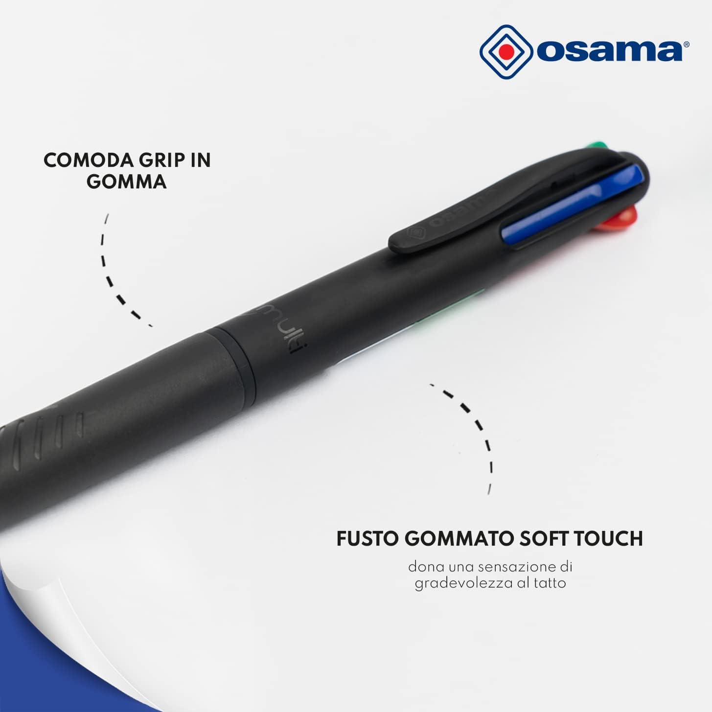 Thumbnail 5 de Osama 4 Multi Penne Nere 4 Colori 1.0 mm