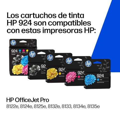 Thumbnail 1 de HP 924 4-Pack CMYK Original Ink Cartridge: cartuchos HP para impresiones profesionales