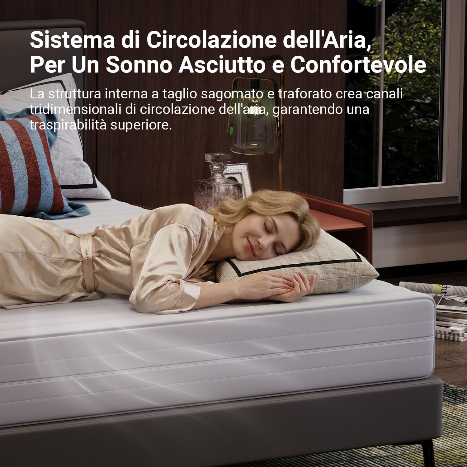 Thumbnail 3 de Avenco Materasso 160x190 — comfort personalizzato, traspirante e reversibile in schiuma di bambù