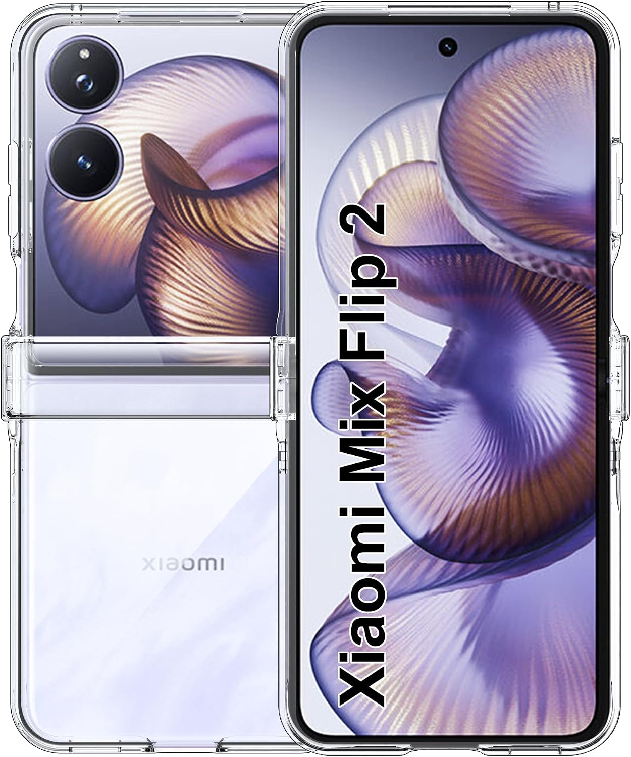 Detalle de FDHYFGDY Hülle für Xiaomi Mix Flip 2 – transparente, rutschfeste PC-Schutzhülle