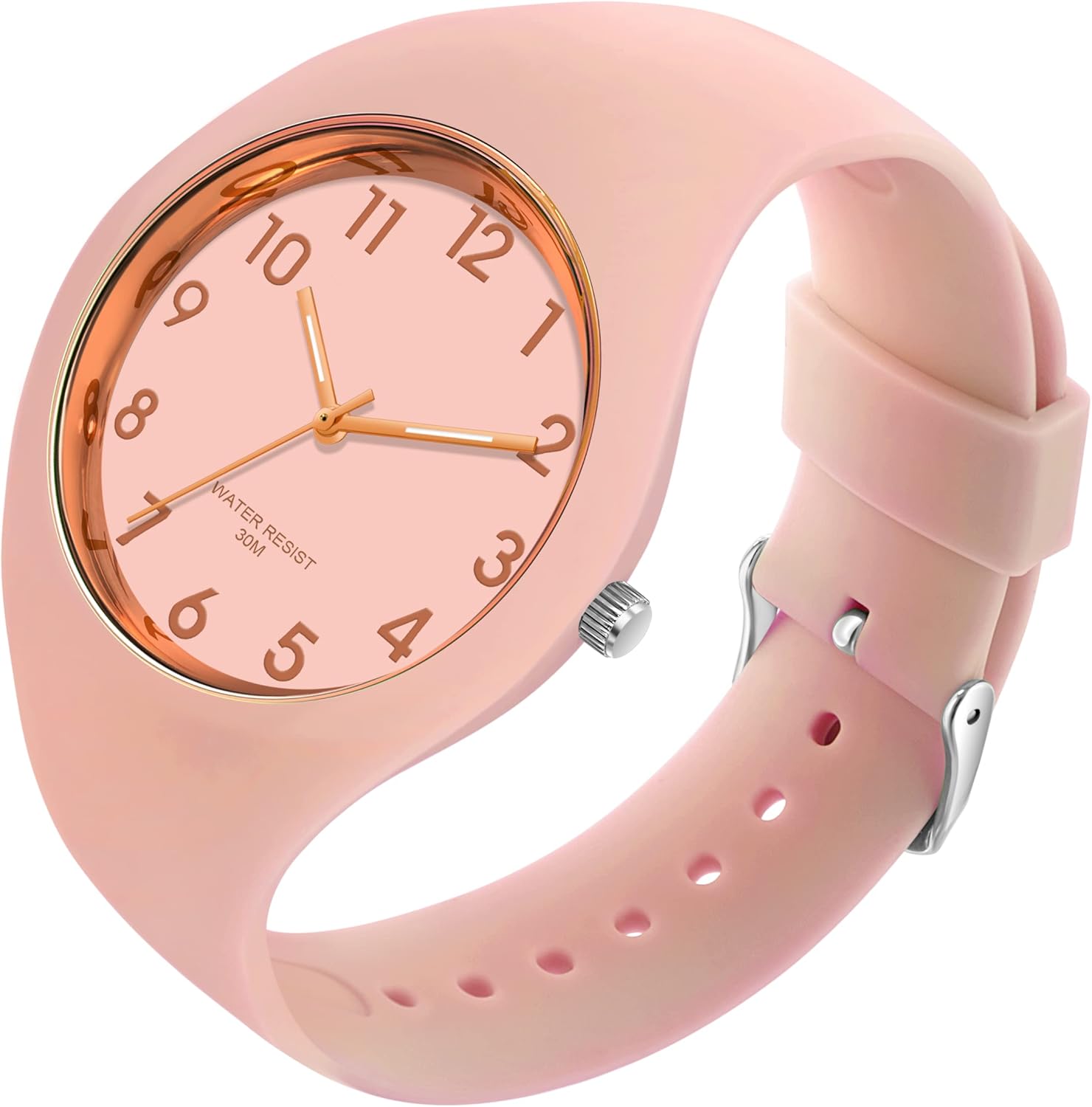 Detalle de findtime Damen Armbanduhr Jelly – Quarz, Silikonarmband, 42 mm, 3ATM, buntes Süßigkeiten-Design