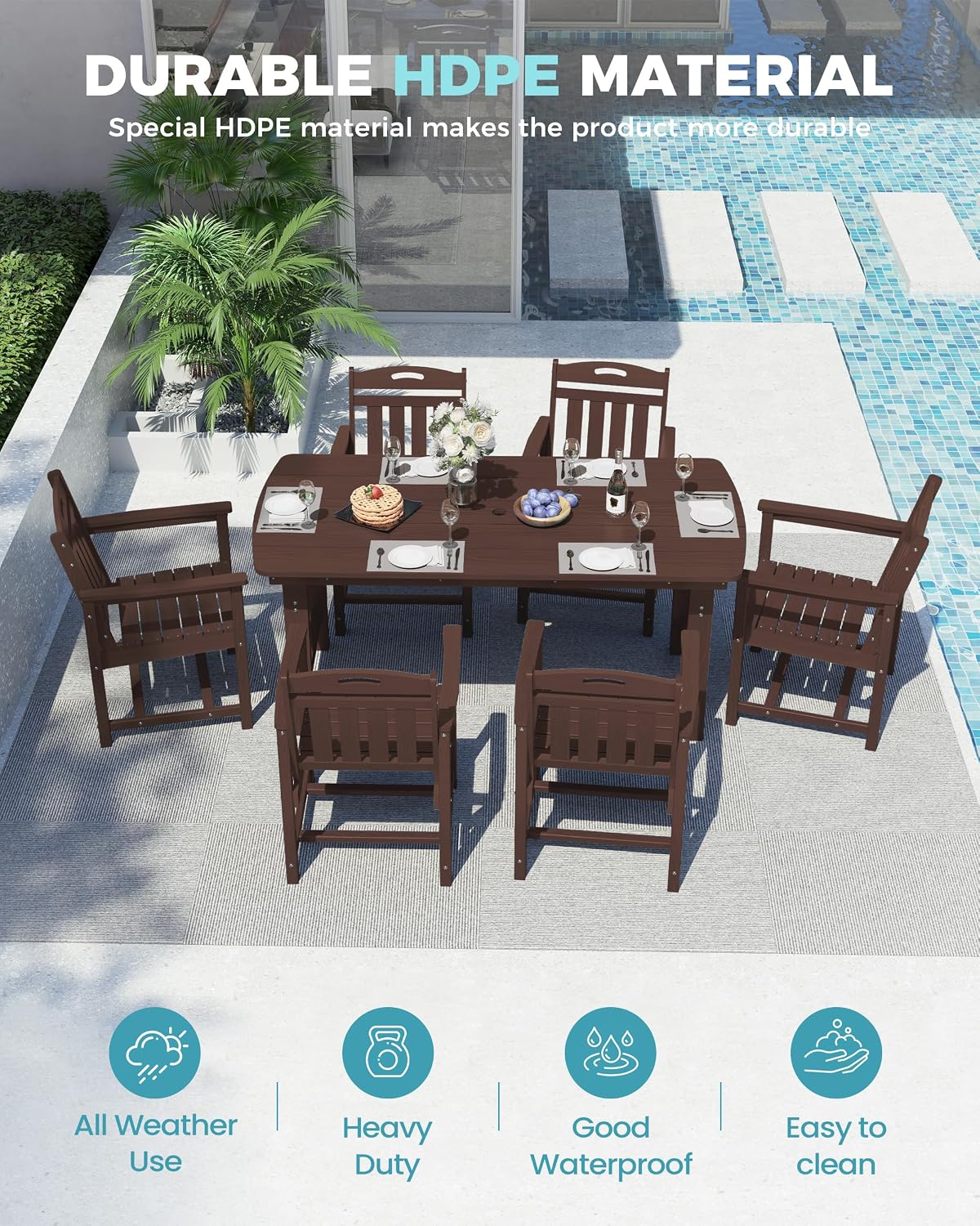 Detalle de Ciokea Outdoor Dining Set, HDPE