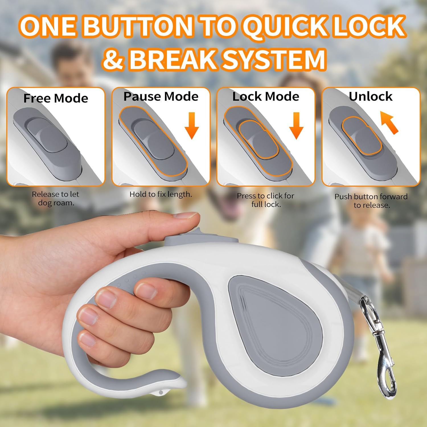 Thumbnail 6 de Retractable Dog Lead 5m for Small & Medium Dogs