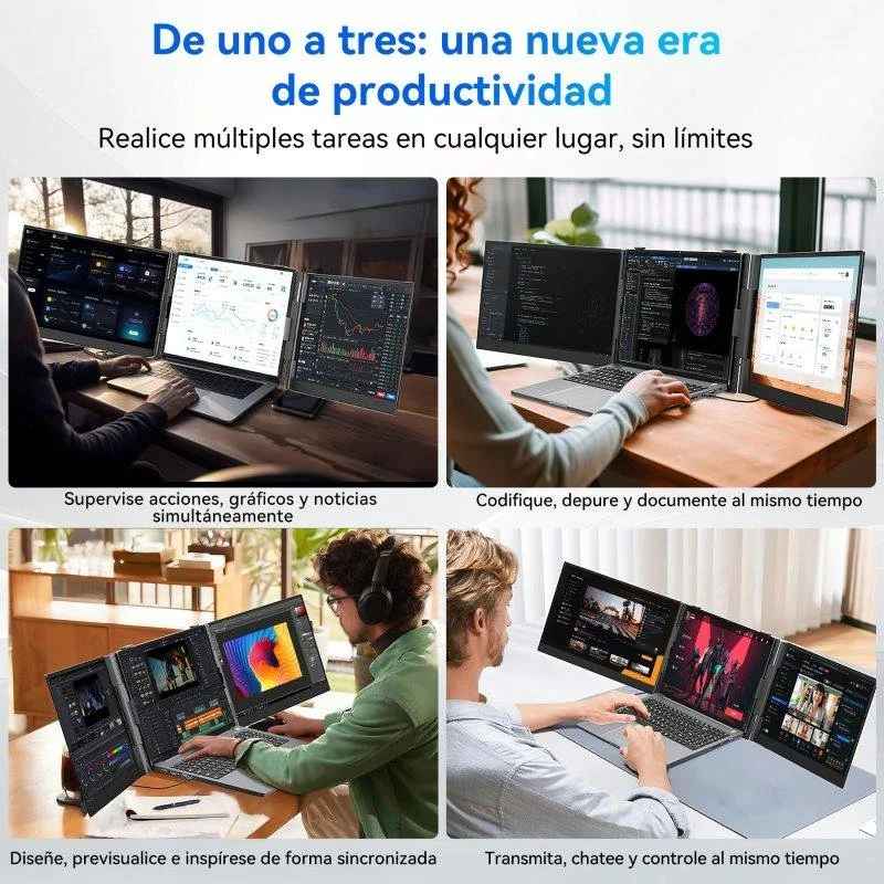 Detalle de Monitor Blackview DCM6 Pro 14": Portátil, ultrafino y con doble pantalla FullHD IPS