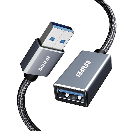 Detalle de BENFEI Cable Alargador USB 3.0 ✨ 2M Nylon Trenzado