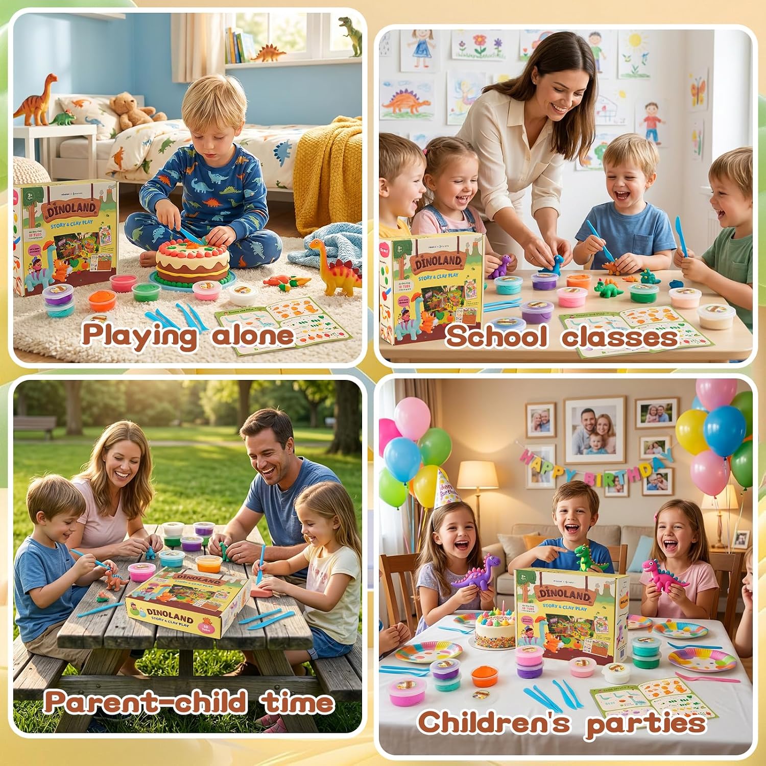 Detalle 2 de Air Dry Clay Kit for Kids, 18 Tubs