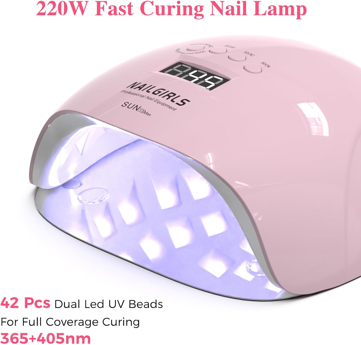 Detalle 2 de NAILGIRLS 220W UV LED Nail Lamp