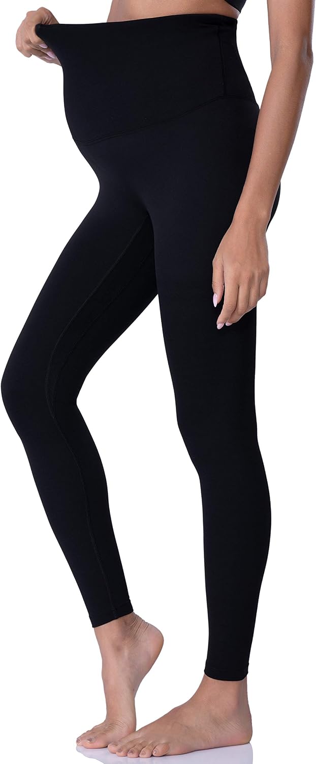 Detalle 2 de POSHDIVAH Maternity Leggings Over‑The‑Belly 4‑Way Stretch