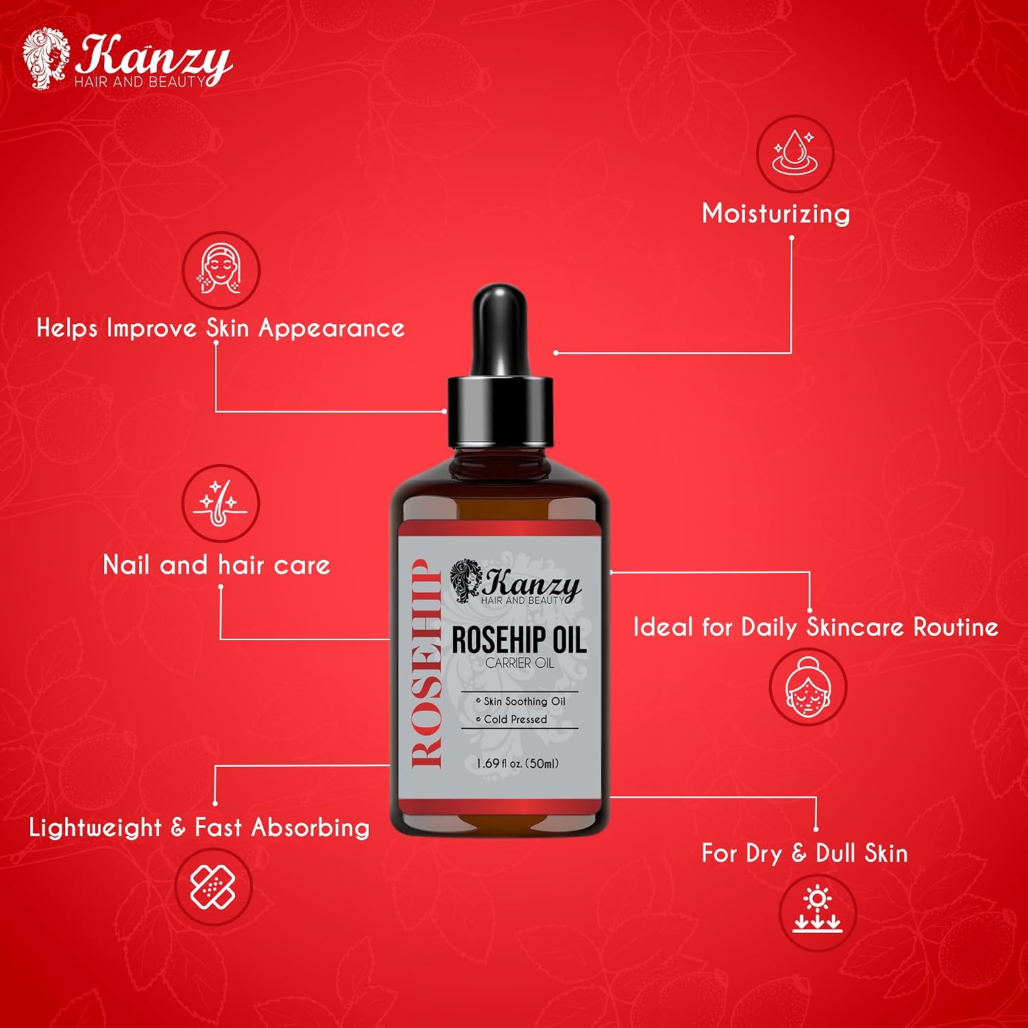 Thumbnail 5 de Kanzy Rosehip Oil 50ml for Face