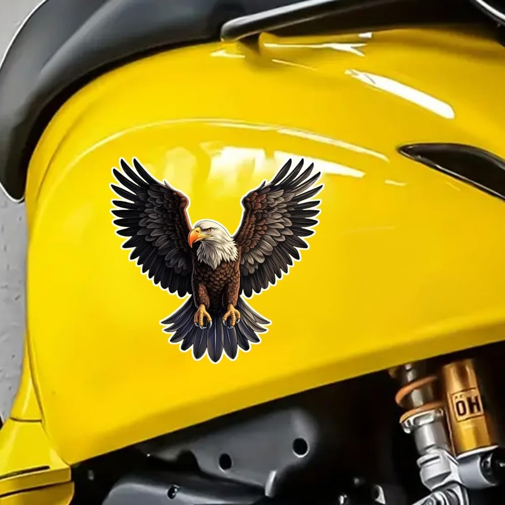 Detalle de 2 Pack 13x12.5cm Flying Eagle Vinyl Stickers – Waterproof, Durable & Versatile for Cars, Laptops and More