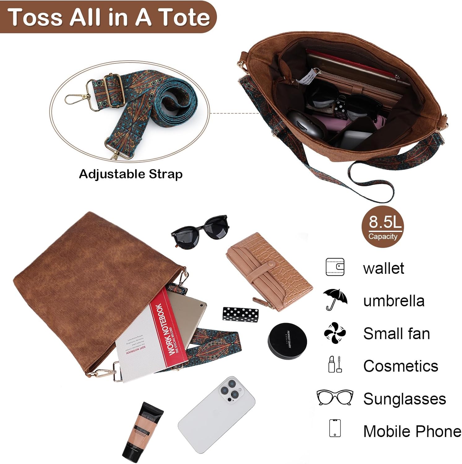 Thumbnail 2 de Gladdon hobo crossbody bag 8.5 L