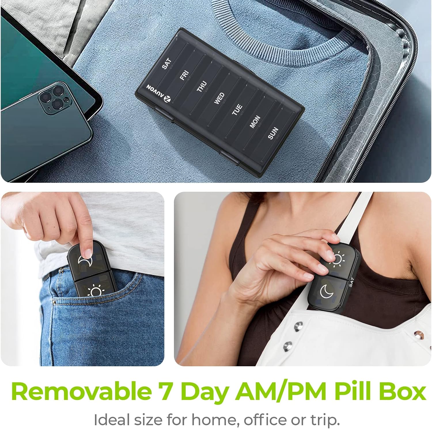 Thumbnail 5 de AUVON XL Weekly Pill Box 7-Day, 2 Times a Day 💊