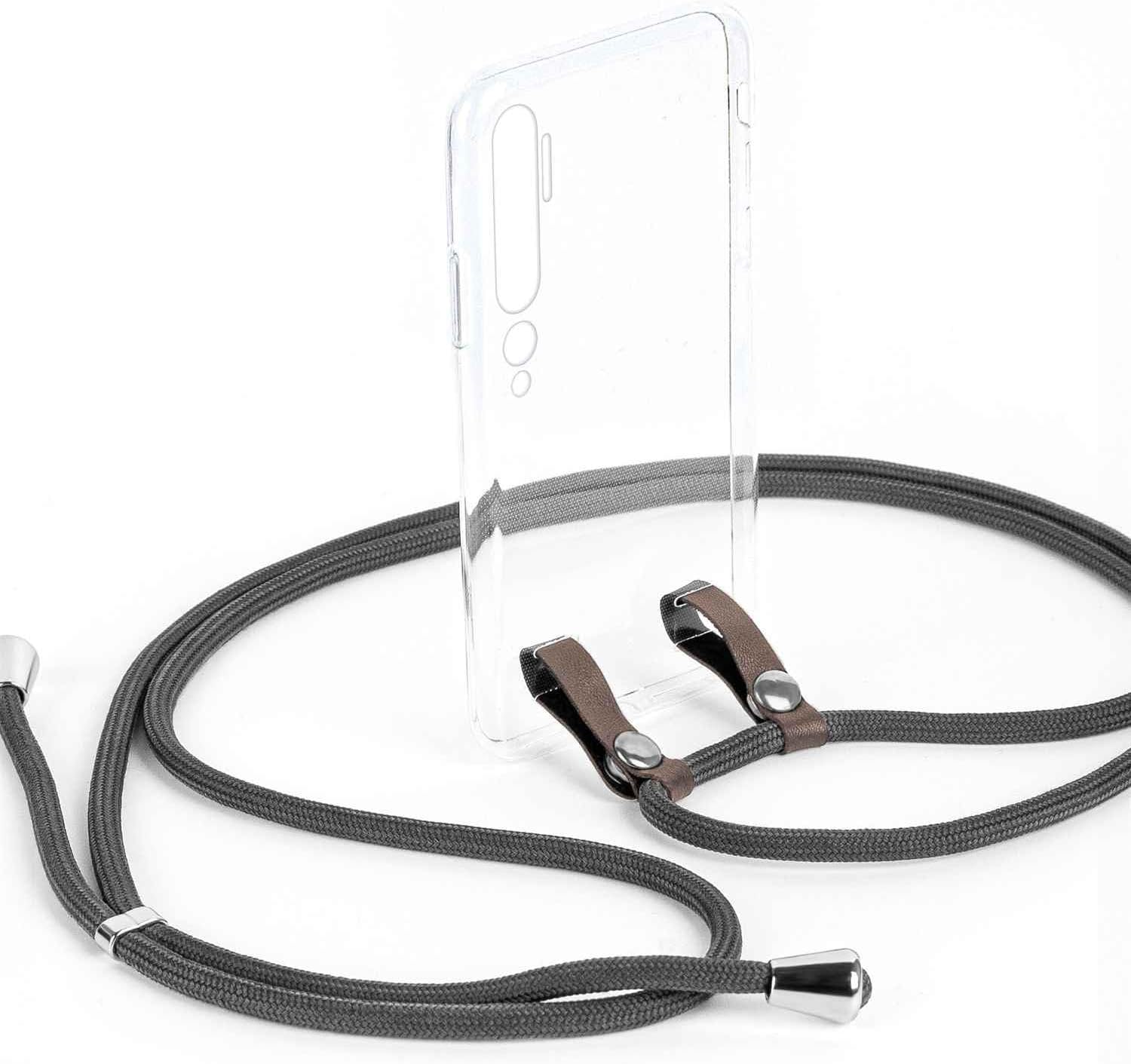 Thumbnail 5 de moex Chaîne de téléphone Portable compatible Xiaomi Mi Note 10 / Note 10 Pro, coque avec sangle réglable en gris