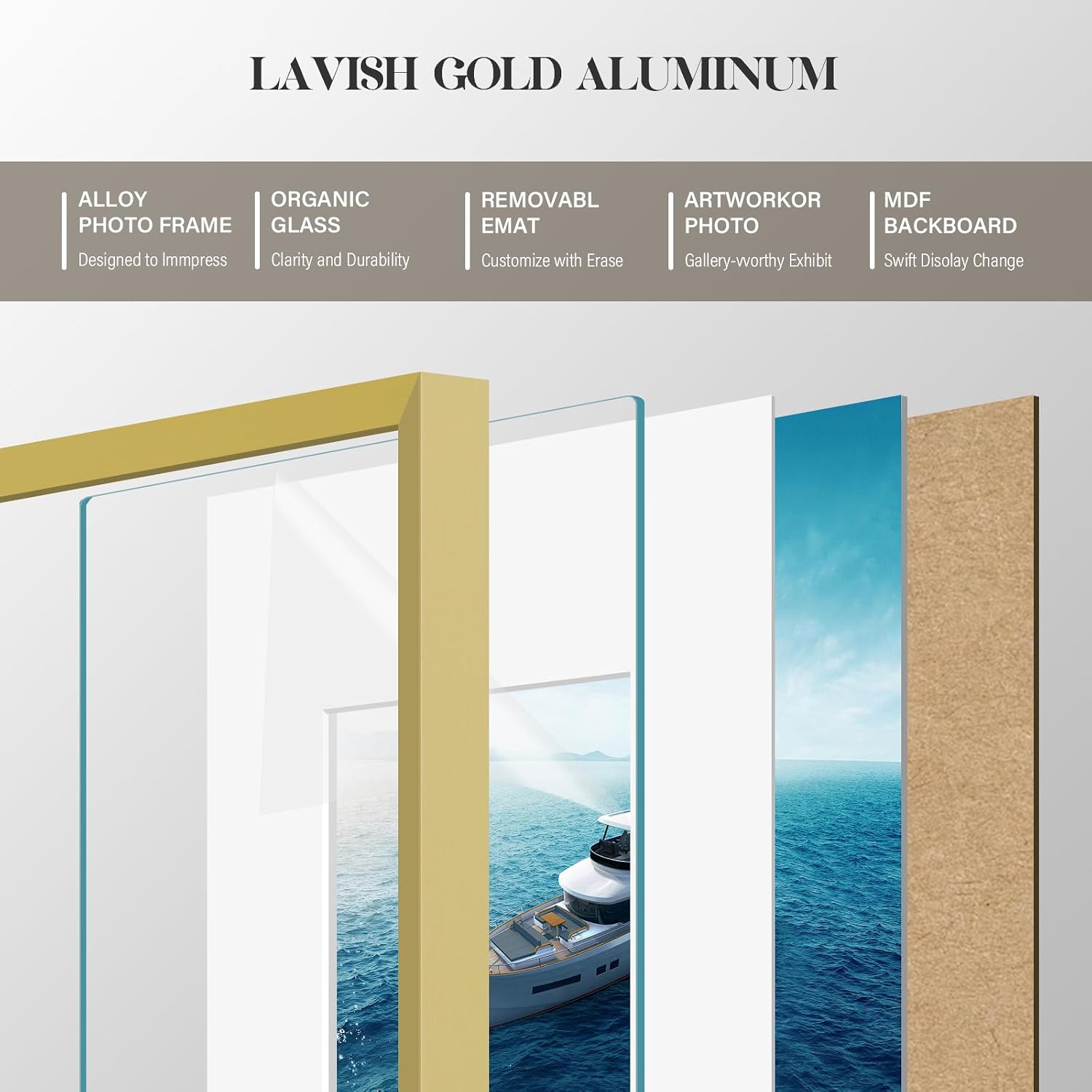 Thumbnail 4 de VCK 18x24 Poster Frame Gold 3-Pack โ metal frames ๐ผ