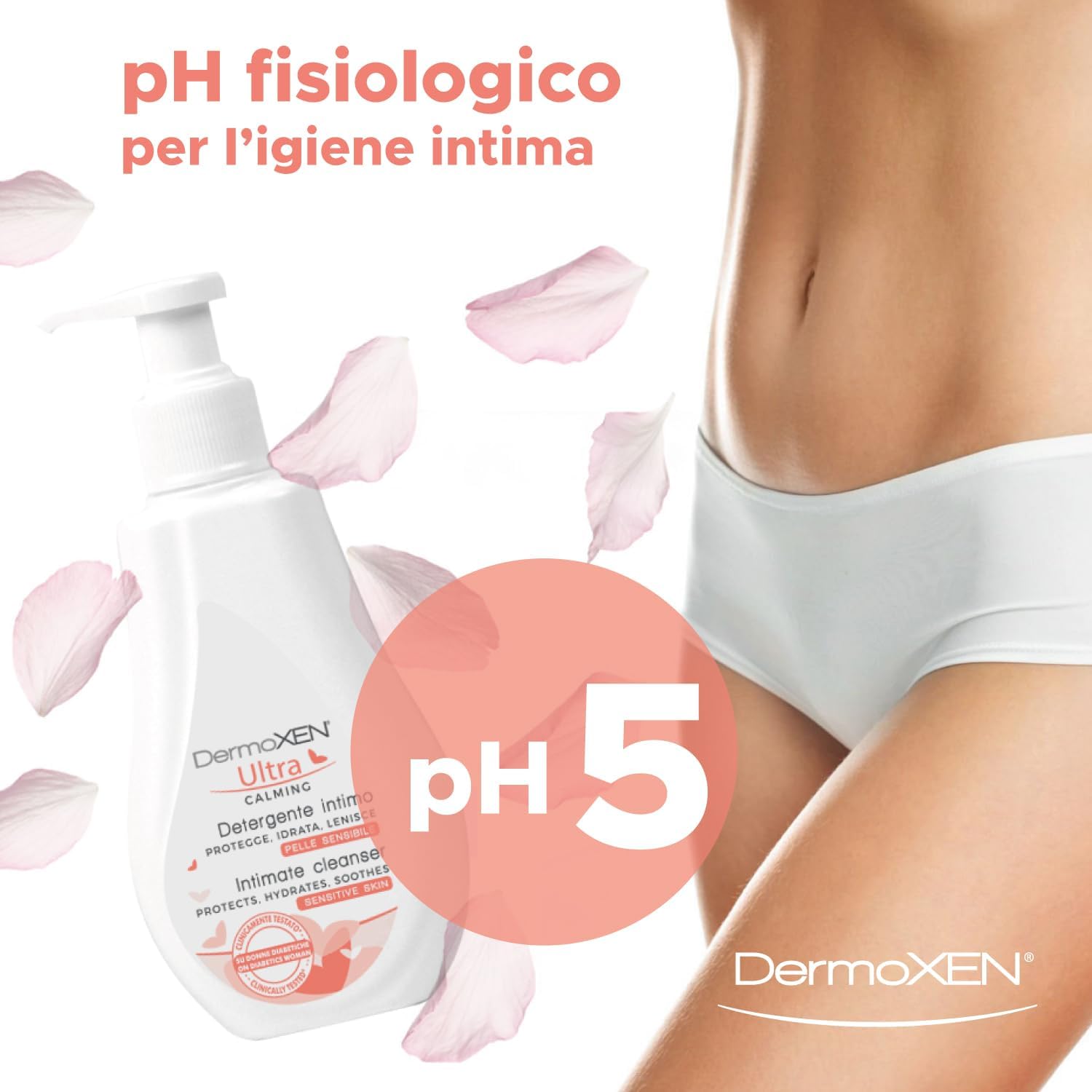 Detalle 2 de Dermoxen Detergente Intimo Donna: idratante e delicato per secchezza in menopausa e diabete – 125 ml